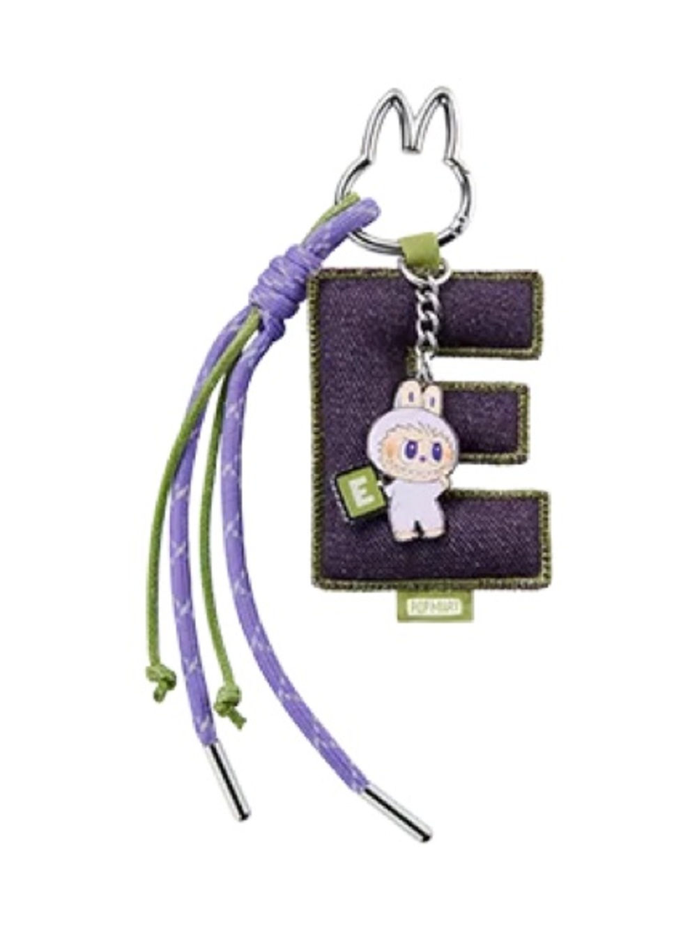 POP MART Blue & Brown Letter Pendant Keychain Letter E